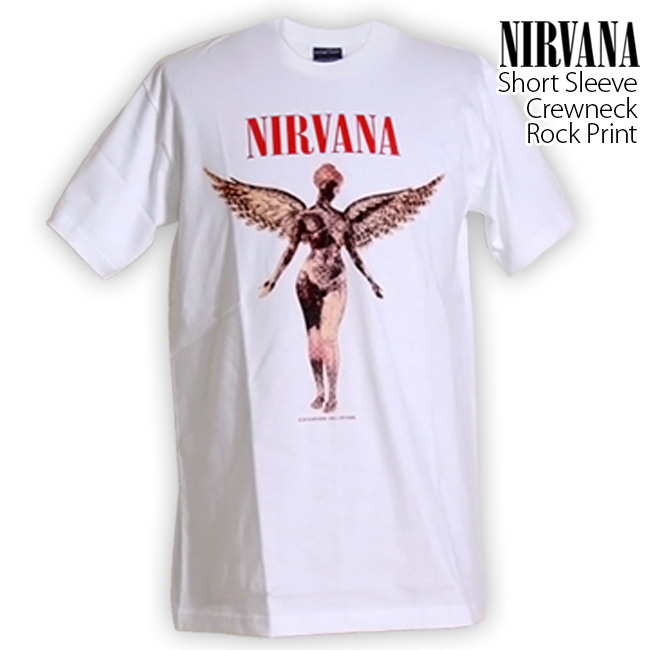 ロックtシャツ バンドtシャツ パンク Nirvana ニルヴァーナ 天使バージョン メンズ レディース Mサイズ Lサイズ XLサイズ 黒色 白色 ストリート系｜t-link｜03