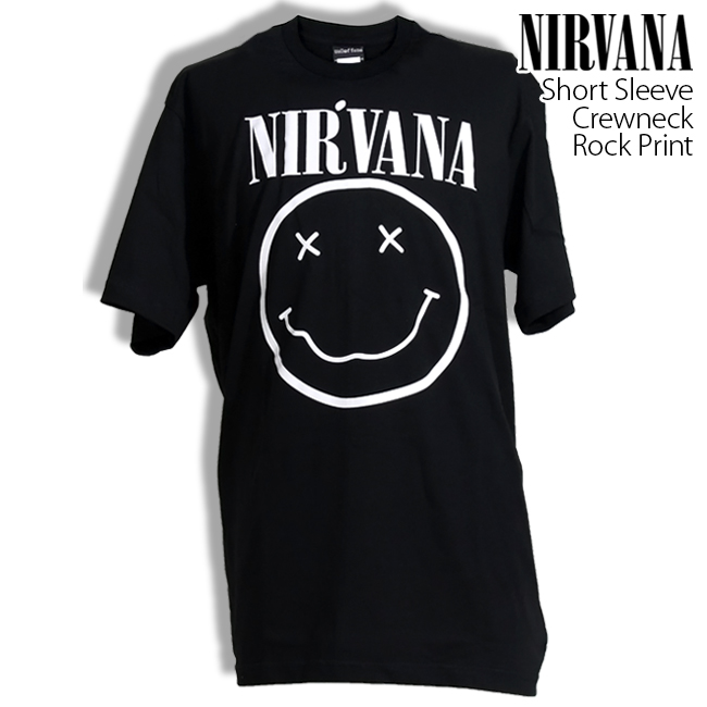 ロックtシャツ バンドtシャツ パンク Nirvana ニルヴァーナ スマイル メンズ レディース ...