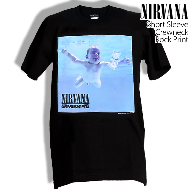 ロックtシャツ バンドtシャツ パンク Nirvana ニルヴァーナ 海を泳ぐ子供 メンズ レディー...