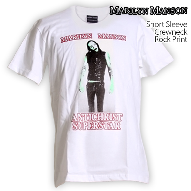 ロックtシャツ バンドtシャツ パンク Marilyn Manson マリリン マンソン  メンズ ...