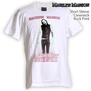 ロックtシャツ バンドtシャツ パンク Marilyn Manson マリリン マンソン  メンズ ...