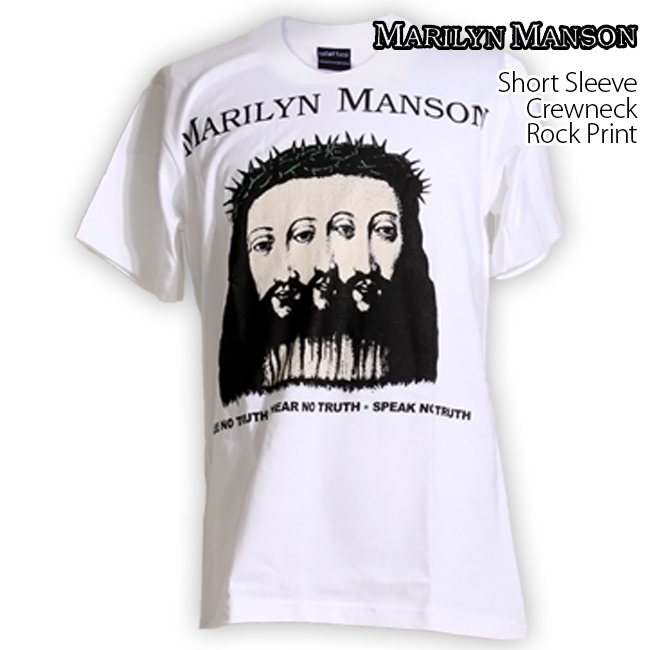 ロックtシャツ バンドtシャツ パンク Marilyn Manson マリリン マンソン NO TR...