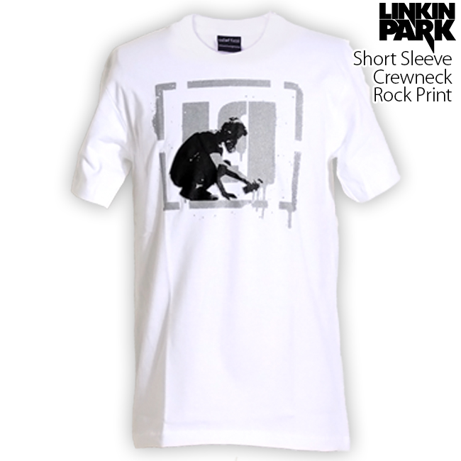 ロックtシャツ バンドtシャツ パンク Linkin Park リンキンパーク スプレーロゴ メンズ レディース Mサイズ Lサイズ XLサイズ 黒色 白色 ストリート系｜t-link｜03