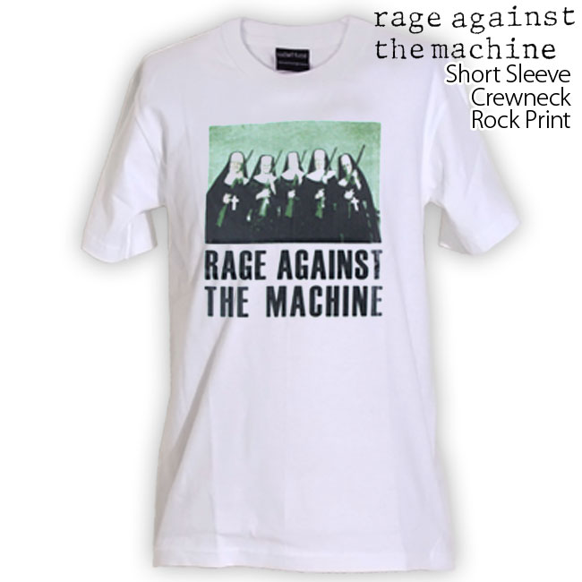 ロックtシャツ バンドtシャツ パンク Rage Against the Machine マシンガンシスター メンズ レディース Mサイズ Lサイズ XLサイズ 黒色 白色 ストリート系｜t-link｜03