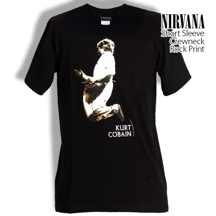ロックtシャツ バンドtシャツ パンク NIRVANA カート コバーン 黒 白 2 