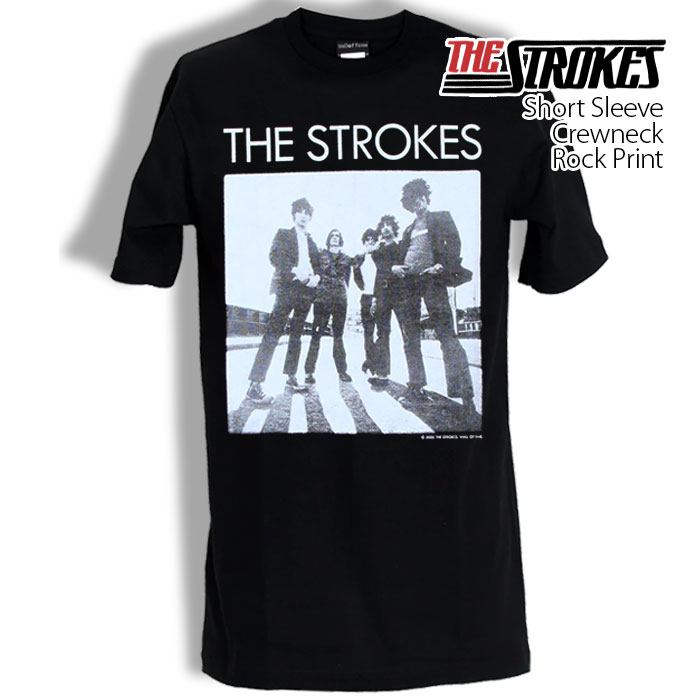 ロックtシャツ バンドtシャツ パンク The Strokes ストロークス メンバープリント メン...
