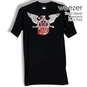 ロックtシャツ バンドtシャツ パンク weezer ウィーザー 鷹ロゴ メンズ レディース Mサイ...