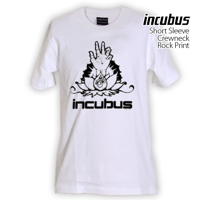 ロックtシャツ バンドtシャツ パンク Incubus インキュバス ハンドロゴ メンズ レディース Mサイズ Lサイズ XLサイズ 黒色 白色 ストリート系｜t-link｜03