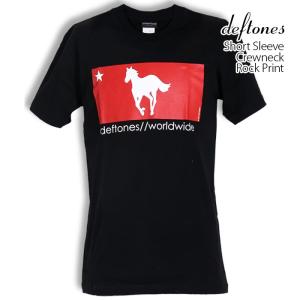 ロックtシャツ バンドtシャツ パンク Deftones デフトーンズ worldwide 馬ロゴ ...