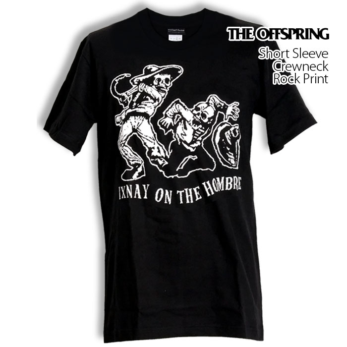 ロックtシャツ バンドtシャツ パンク The Offspring オフスプリング 骸骨イラスト メンズ レディース Mサイズ Lサイズ XLサイズ  黒色 白色 ストリート系