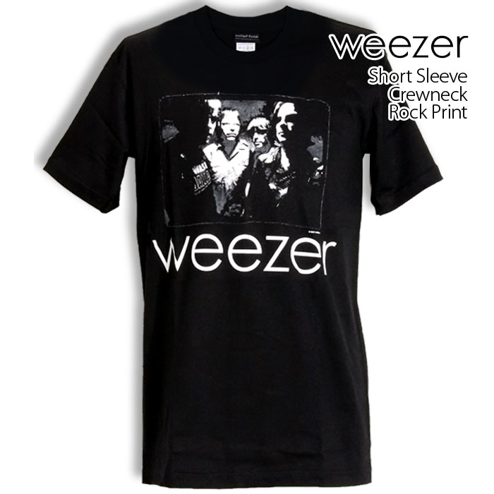 ロックtシャツ バンドtシャツ パンク weezer ウィーザー メンバープリント メンズ レディース Mサイズ Lサイズ XLサイズ 黒色 白色  ストリート系