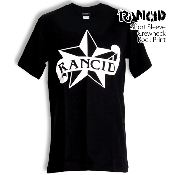 ロックtシャツ バンドtシャツ パンク RANCID ランシド 星ロゴ メンズ レディース Mサイズ Lサイズ XLサイズ 黒色 白色 ストリート系｜t-link｜02