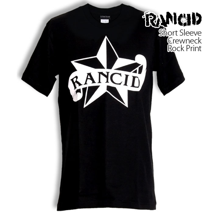 ロックtシャツ バンドtシャツ パンク RANCID ランシド 星ロゴ メンズ レディース Mサイズ...