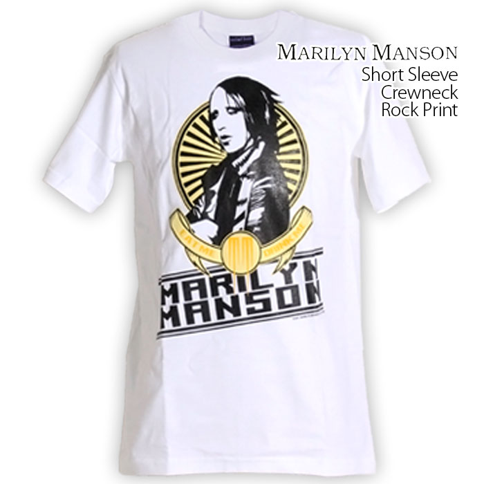 ロックtシャツ バンドtシャツ パンク MARILYN MANSON マリリン マンソン  メンズ ...