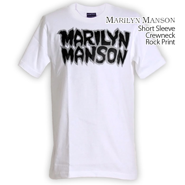 ロックtシャツ バンドtシャツ パンク Marilyn Manson マリリン マンソン 名前ロゴ ...