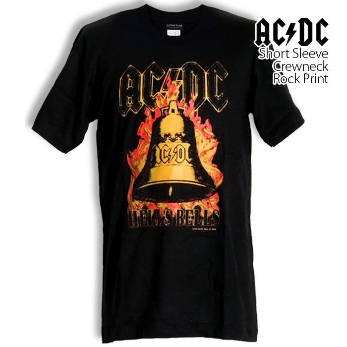 ロックtシャツ バンドtシャツ パンク AC/DC エーシー ディーシー 地獄の鐘 メンズ レディース Mサイズ Lサイズ XLサイズ 黒色 白色 ストリート系｜t-link｜02