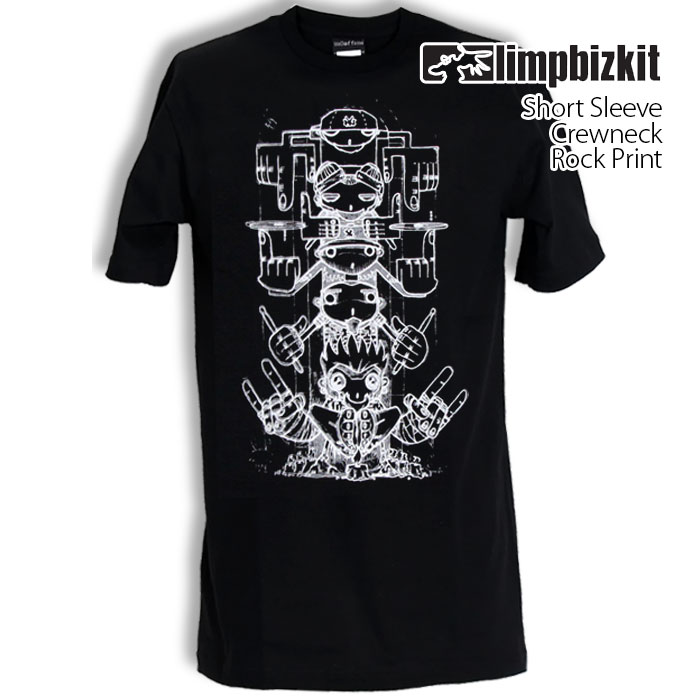 ロックtシャツ バンドtシャツ パンク LIMP BIZKIT リンプ ビズキット DJロゴ メンズ レディース Mサイズ Lサイズ XLサイズ 黒色  白色 ストリート系