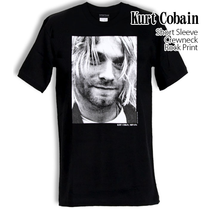 ロックtシャツ バンドtシャツ パンク Kurt Cobain カート コバーン 微笑むカート メンズ レディース Mサイズ Lサイズ XLサイズ 黒色 白色 ストリート系｜t-link｜02