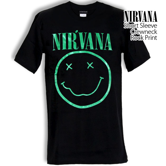 ロックtシャツ バンドtシャツ パンク Nirvana ニルヴァーナ ニルバーナ メンズ レディース Mサイズ Lサイズ XLサイズ 黒色 白色 ストリート系｜t-link｜02