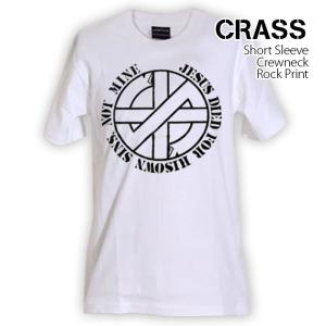 ロックtシャツ バンドtシャツ パンク CRASS クラス 定番ロゴ M Lサイズ 黒色 白色