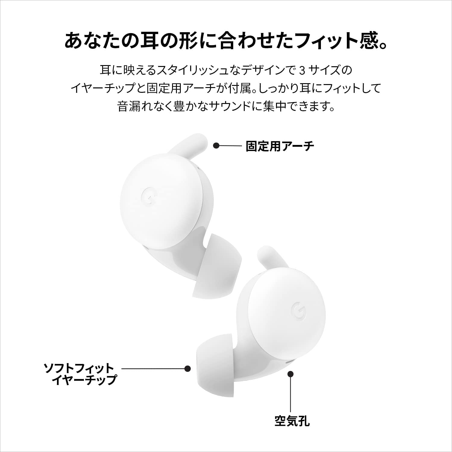 Google Pixel Buds A-Series フルワイヤレスイヤホン Clearly