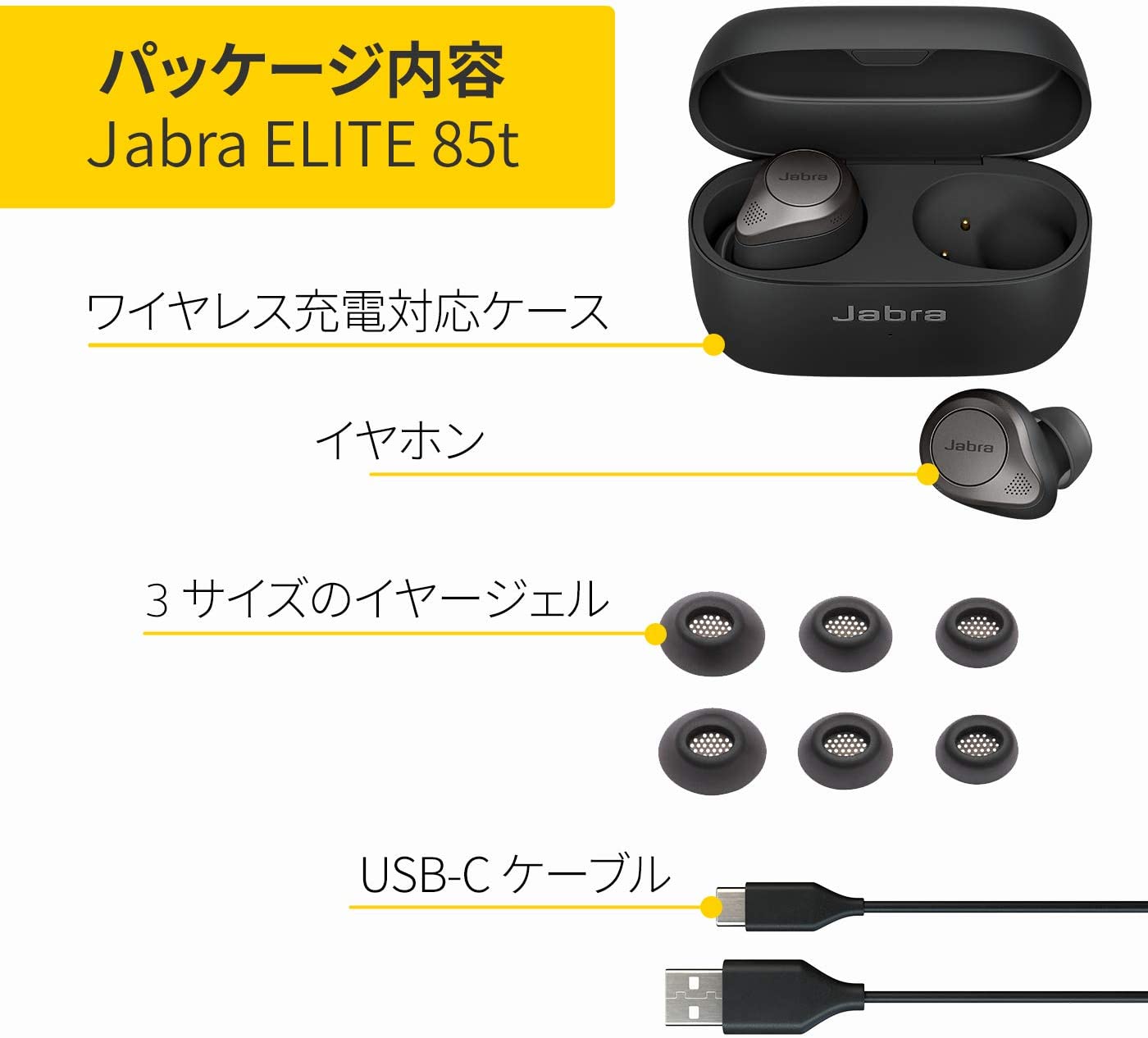 ジャブラ ワイヤレスイヤホン Bluetooth JABRA Elite 85t チタニウムブラック ワイヤレス ノイズキャンセリング :  kitt5707055050688 : TOP1.comYahoo!ショッピング店 - 通販 - Yahoo!ショッピング