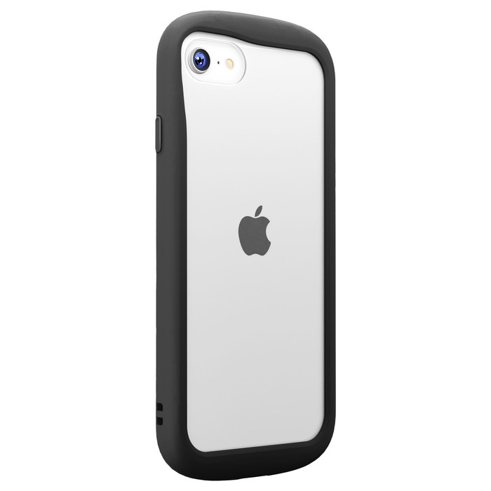 iPhoneSE ケース 手帳型 ガラス ブラック iPhone SE3 SE2