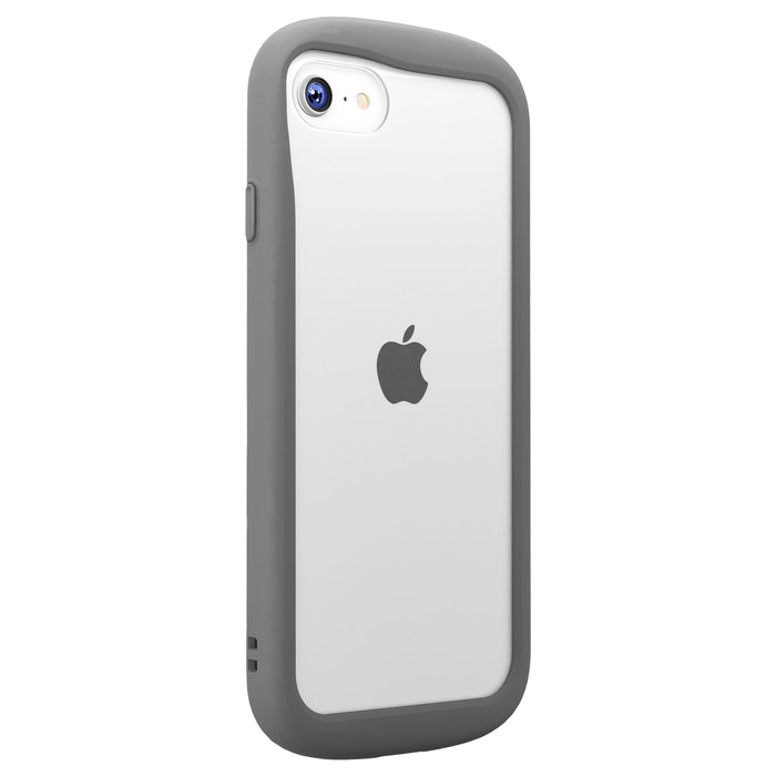 iPhoneSE ケース ガラス グレー iPhone SE3 SE2 iPhone8 iPhone7 6s 6