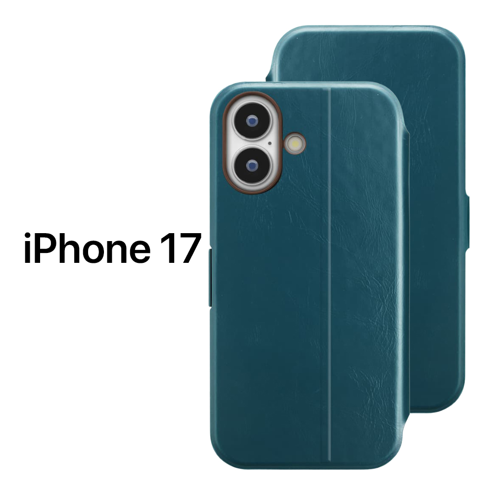 iPhone17 ケース 手帳型 フリップカバー 耐衝撃 iPhone 17 ブラック