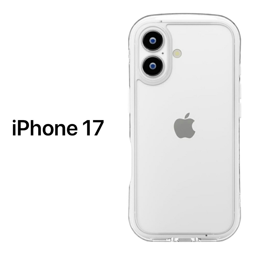 iPhone 17 ケース クリア 耐衝撃 高透明 ホワイト ストラップホール