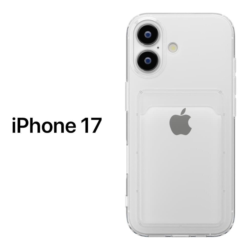 iPhone17 ケース クリア カード収納ポケットケース 耐衝撃 iPhone 17