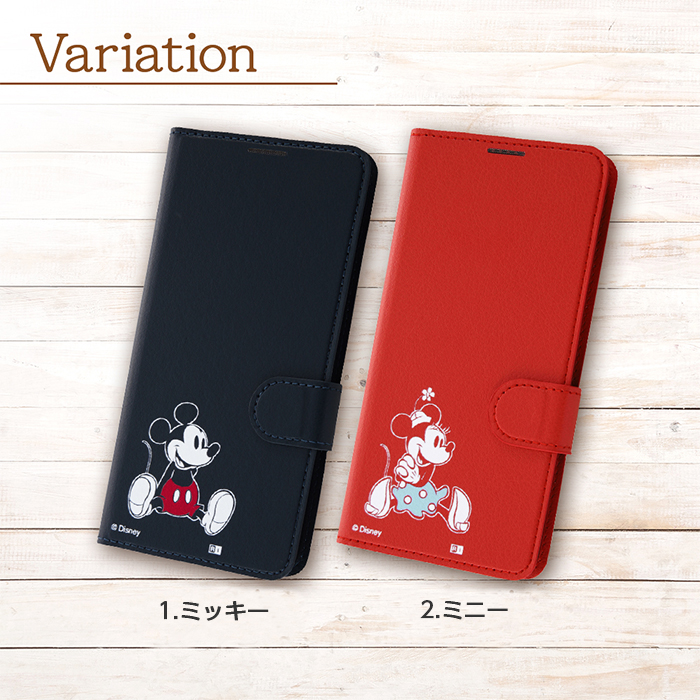 ミッキー&ミニー☆マルチ手帳型スマホキャンバスカバー：15.2×8.2×2㎝程 Disney（ディズニー） スマホケース 多機種対応 マルチタイプ