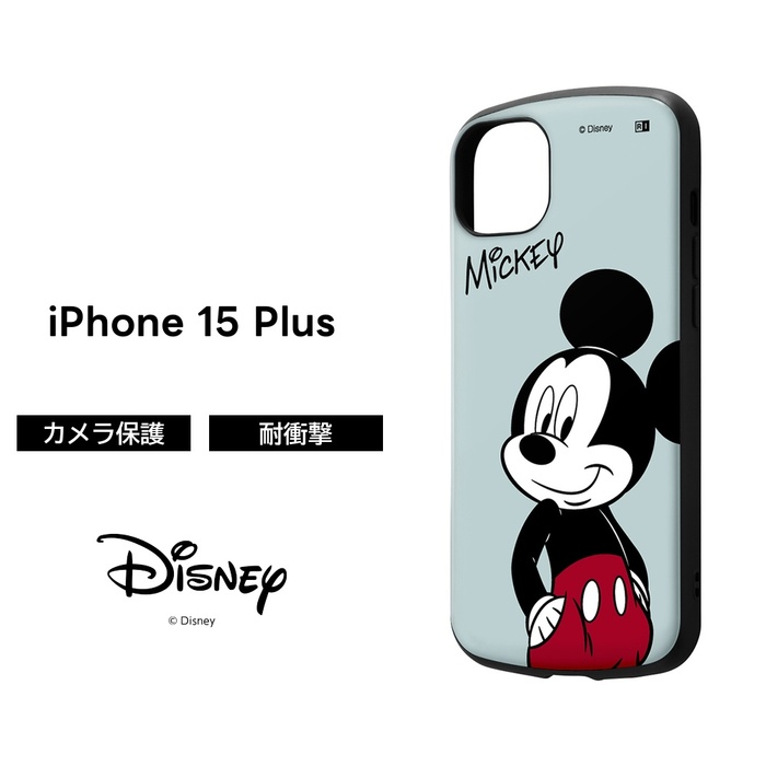 Disney（ディズニー） iPhone 15 Plus ケース ミッキー 耐衝撃