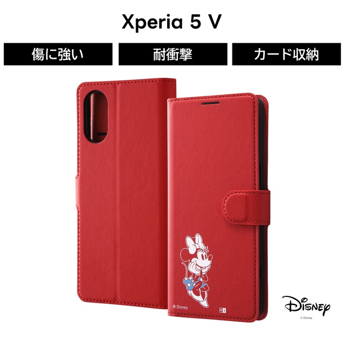 Xperia 5 【Disney手帳ケース付き】 Disney Xperia 5 V ケース ミニー ディズニー 手帳型 Xperia5V SO-53D