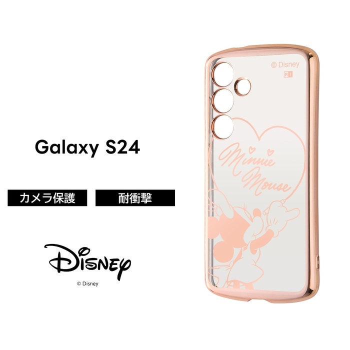 Galaxy S24 ケース ミニー ディズニー クリア メタリック GalaxyS24 SC