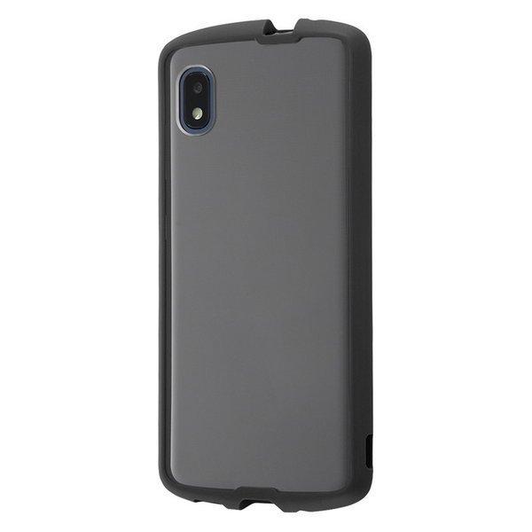 Galaxy A21 ケース 背面クリア 耐衝撃 クリア ブラック 黒 black SC 