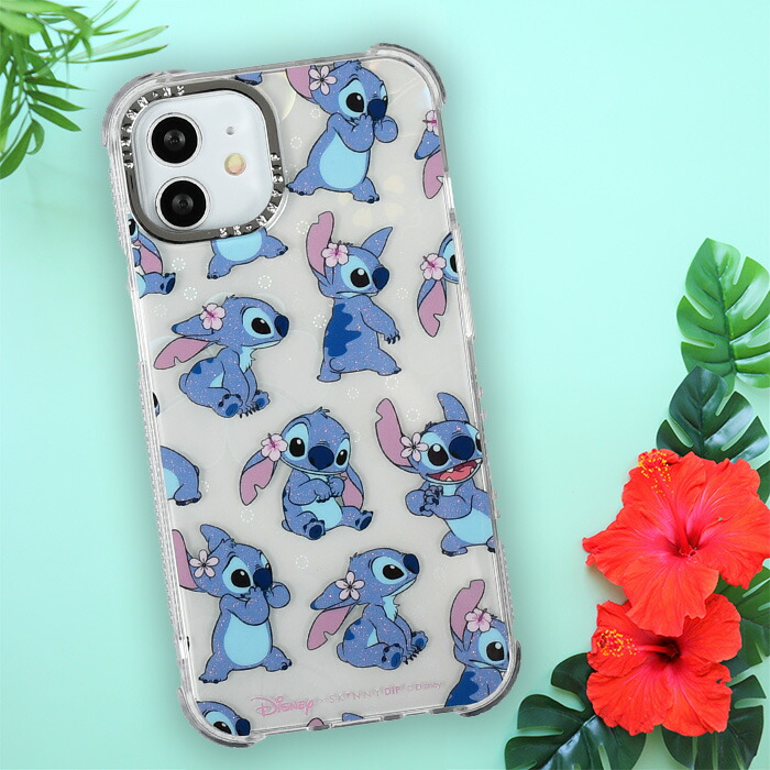 iPhone16 ケース ディズニー スティッチ かわいい SKINNYDIP クリア
