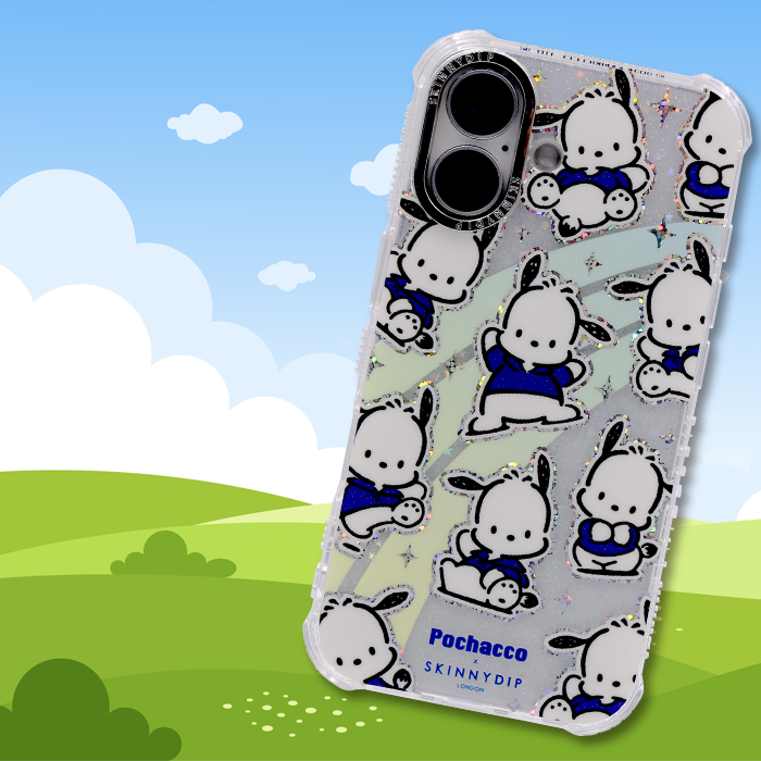 iPhone16 ケース サンリオ Sanrio ポチャッコ かわいい クリア ラメ