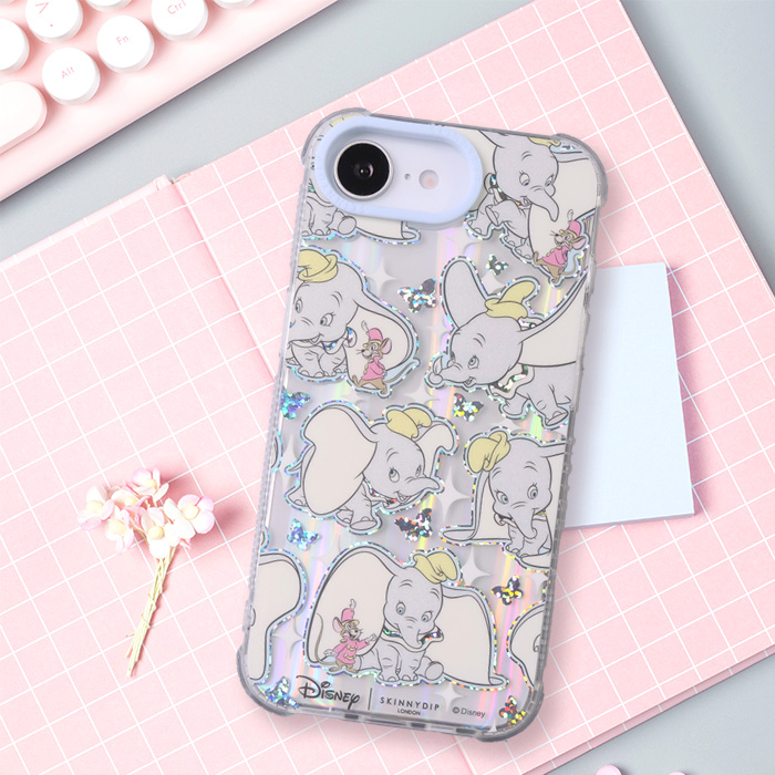 iPhone17e 16e ケース ダンボ ディズニー かわいい SKINNYDIP 透明