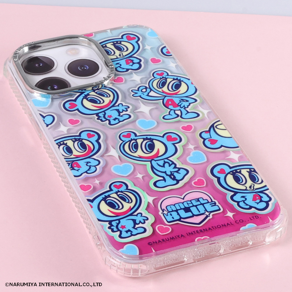 カラフルキャラクター iPhone用ケース iPhone 15 Pro Max ケース エンジェルブルー キャラクター アイフォン