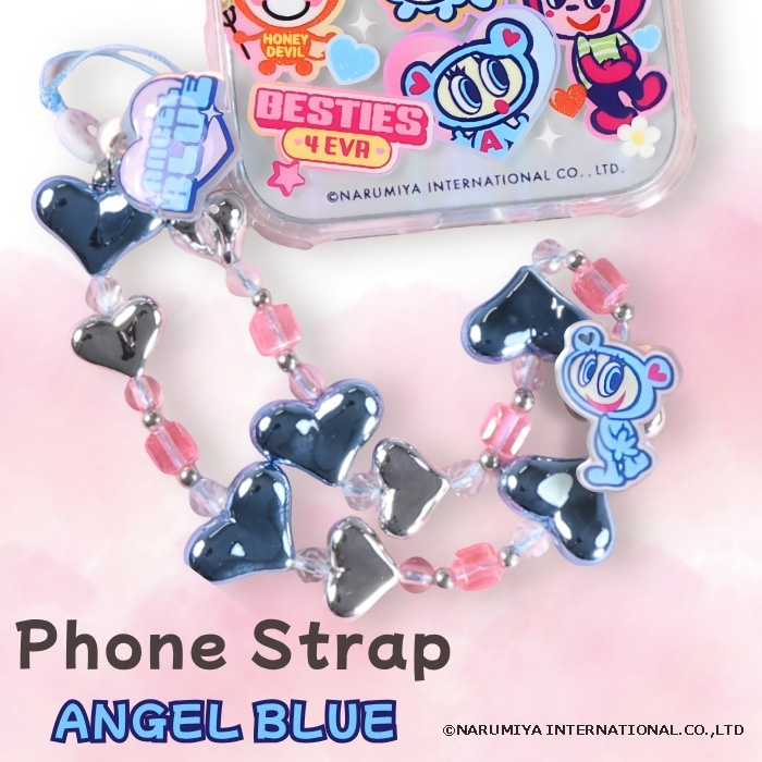 スマホストラップ エンジェルブルー キャラクター ナカムラくん
