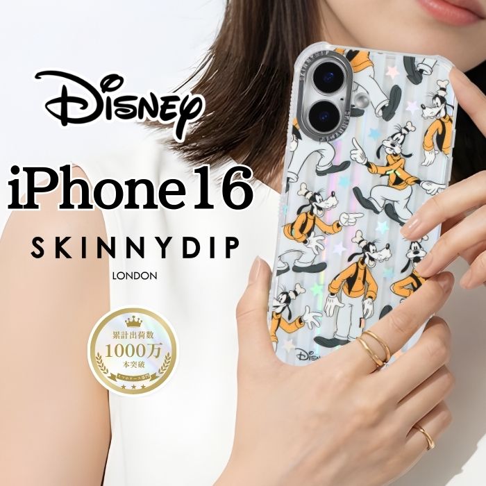 iPhone 16 ケース グーフィー クリア アイフォン16 ディズニー