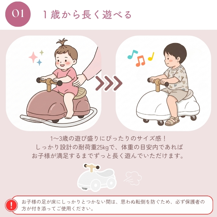 ピーナッツカー はじめての2WAYキッズライド...の詳細画像4