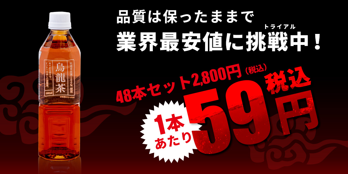 烏龍茶500ml×48本【西日本エリア送料無料！】福建省産茶葉100％使用