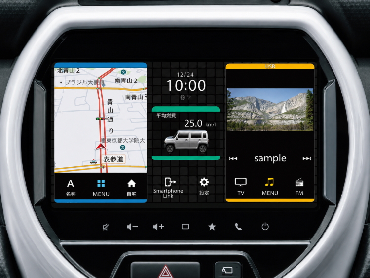 ハスラー MR52S/MR92S R2.1〜 全方位モニター付メモリーナビ・9インチ