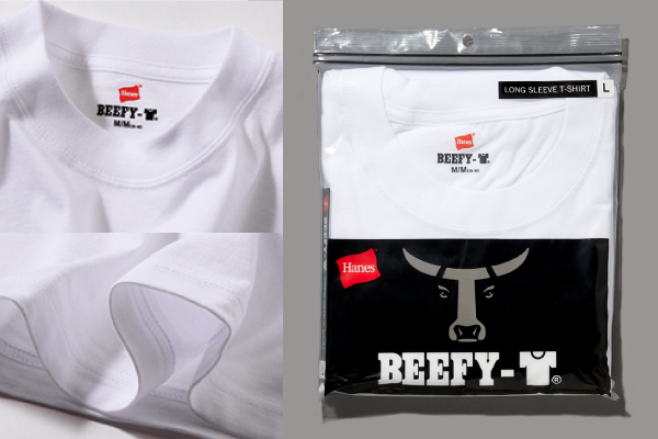 Hanes（ヘインズ） ロンT メンズ 無地 ビーフィー ロングスリーブ T
