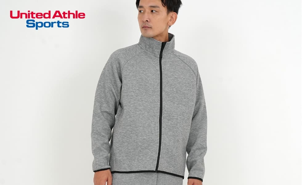 新品正規品【V12/XL】ダンボールニットフルジップトラックジャケット長袖 United Athle（ユナイテッドアスレ） パーカー メンズ 無地 9.4オンス