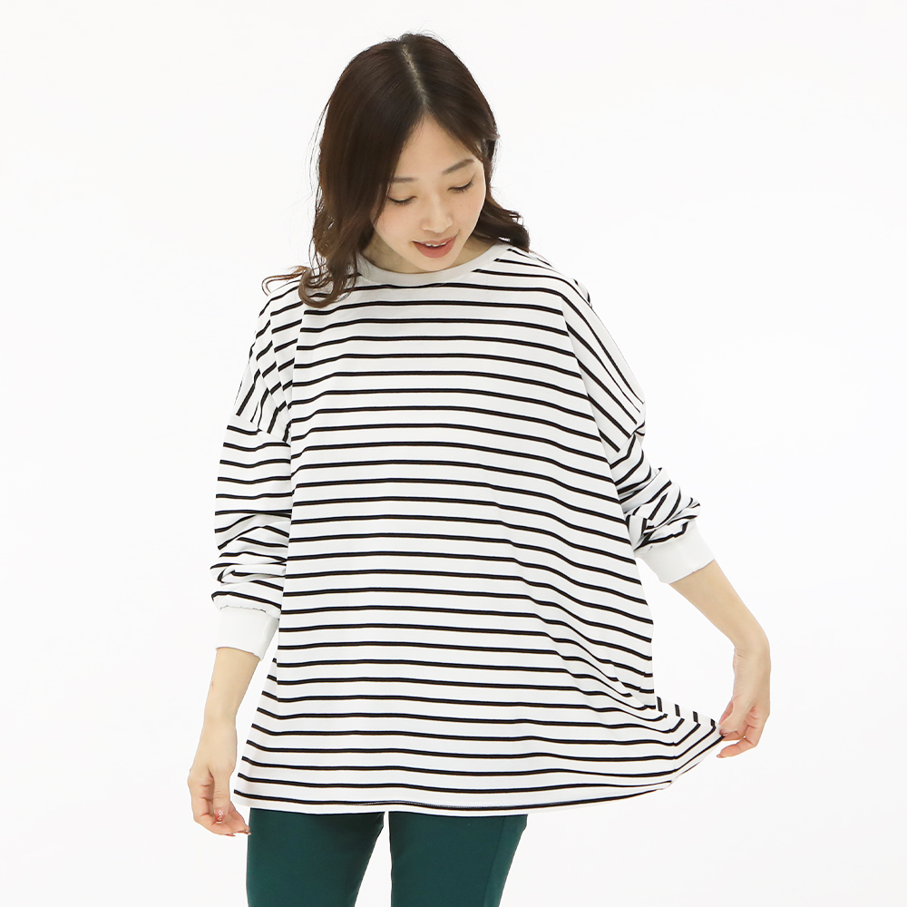 【未使用品】everyone ボーダー 長袖カットソー Lサイズ 2025年最新】everyone border tee shirtsの人気アイテム - メルカリ
