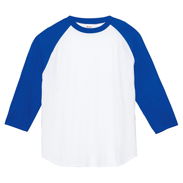 baseball ロンT 七分袖Blue 38 Printstar（プリントスター） Tシャツ 7分袖 大きいサイズ Tシャツ