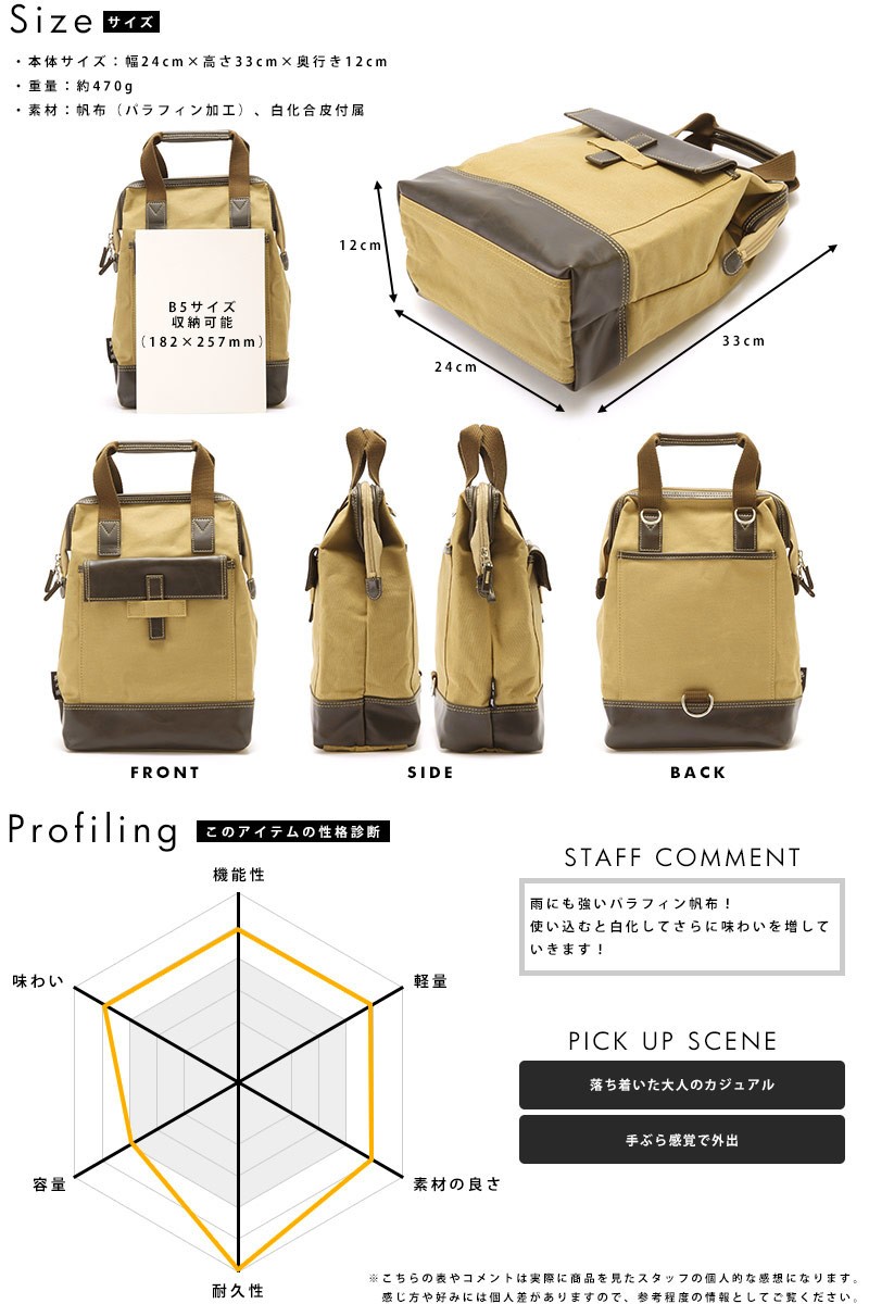 鞄の國 4wayバッグ メンズ 日本製 帆布 B5 リュック ショルダーバッグ 